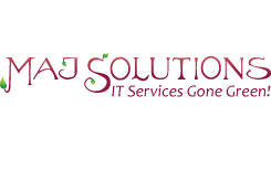MAJ Solutions, LLC. Company Logo with Motto